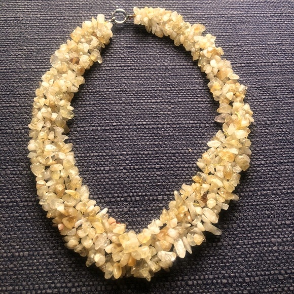 Golden citrine statement necklace crystal - Picture 6 of 6